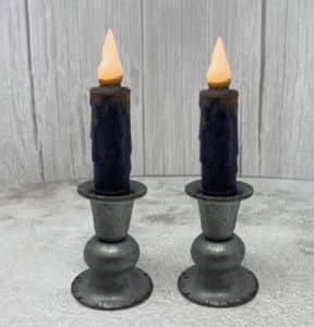 4” LED Dipped Timer Taper, Black