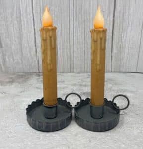 7” Led Timer Tapper Candle, Cream