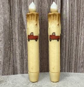 7” Little Red Truck Timer Taper/ Set of 2