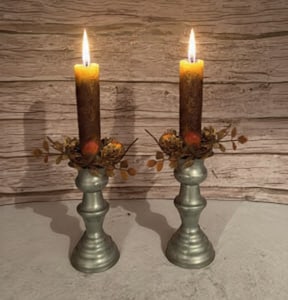 Burnt Ivory Drip Timer Tapers/ Set of 2