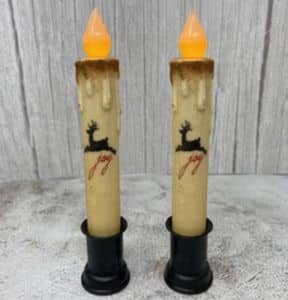 7” Reindeer Timer Taper/ Set of 2