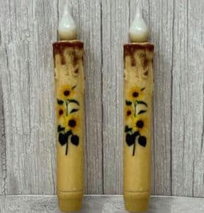 7” Sunflower Timer Taper/ Set of 2