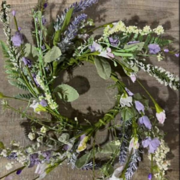 Lavender & Thistle Candle Ring, 4.5”