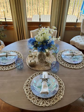 Setting A Beach Theme Table On Dollar Tree Budget The Crafty Decorator - Dollar Tree Decorations For Rooms