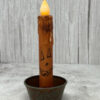 7” LED Carved Pumpkin Face Timer Taper