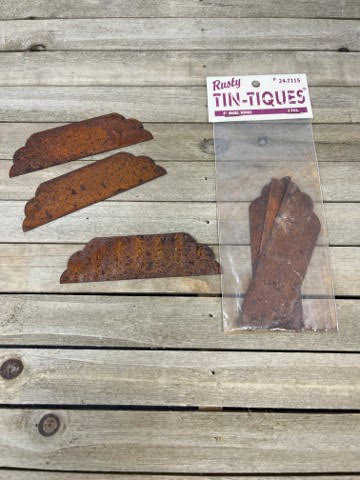 4” Rusty Metal Angel Wings, Set/6