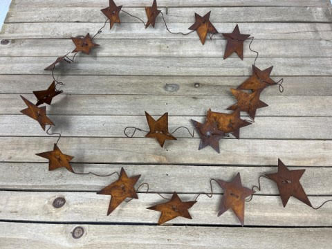 Rusty Barn Star Garland