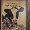 8”x10” Cow Flower Canvas