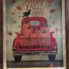 8 x 10 Fall Red Firetruck Canvas