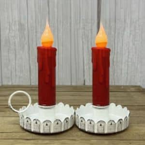 4” Bright Red Timer Taper/ Set of 2