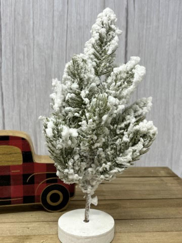 Snowy Spruce Mini Tree on Base, 10”