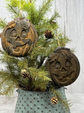 Beeswax Jack O Lantern Ornaments, Set/2