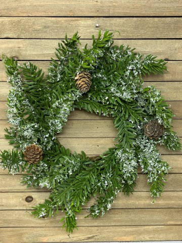 12” Snowy Fir Wreath