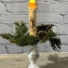 7” Timer Taper Snowman With Lamb And Tree