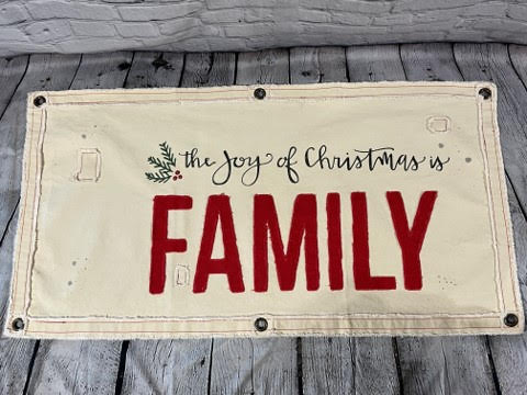 The Joy of Christmas is Family Canvas