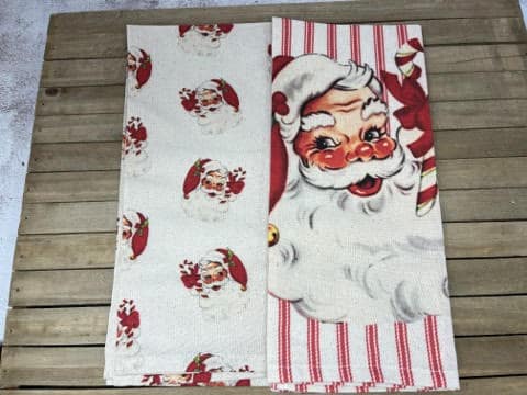 Vintage Santa Tea Towels