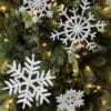 Set of 4 Eva Foam Glittered Snowflakes