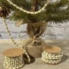 Champagne & Matt White Bead Garland, Set/2