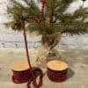 Rustic Red Bead Garland, Set/2