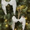 Shabby Chic Metal Angel Wings, Set of 2