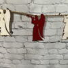 Weathered Angel Horn Christmas Banner