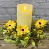 Garden Daisy Candle Ring, 4.5”