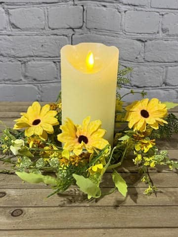 Garden Daisy Candle Ring, 4.5”