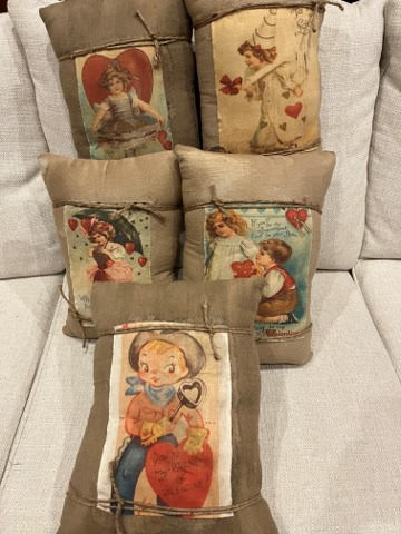 Handmade Vintage Valentine Pillow