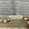 Wood Happy Easter Block Sign with Bead/Tassel Finials