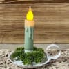 4” LED Dipped Timer Taper, Sea Green