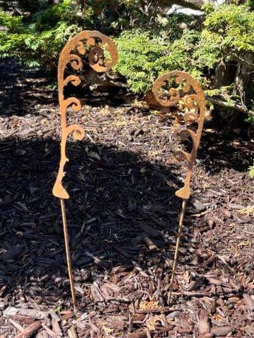 Rusty Fern Frond Stake, Set/2