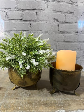 Set/2 Bowls with Old Brass Finish