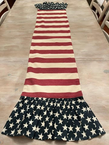 Stars & Stripes with Ruffle Table Runner