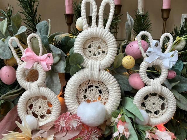 Wood Rings & Macramé Bunny - The Crafty Decorator