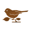 Rusty Bird with Leaves