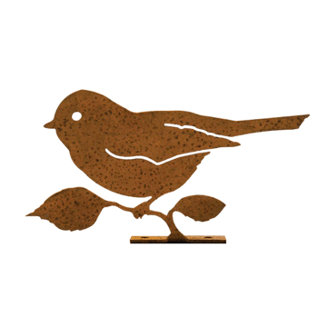Rusty Bird with Leaves