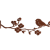 Rusty Metal Chickadee on Dogwood Branch
