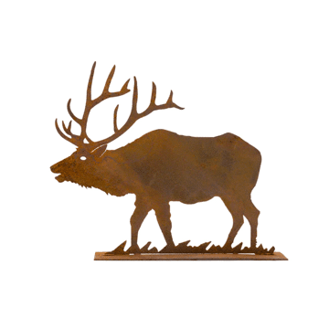 Rusty Metal Elk Pop-Up Pedestal