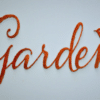 Rusty Metal “Garden” Script Wall Art