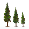 Rusty Metal Painted Fir Tree, Set/3