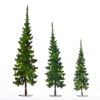 Rusty Metal Painted Spruce Tree, Set/3