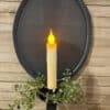 Irvin’s Round Crimped Candle Tin Sconce, Smokey Black