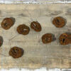 Rusty Tin Snowman Face Garland, 6ft