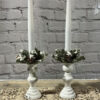 1” Snowy Mini Pinecone Candle Ring, Set/2