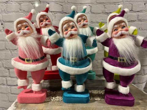 14.5” Flocked Dancing Santa