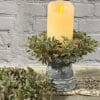 3” Shiloh Leaves Candle Ring, Set/2