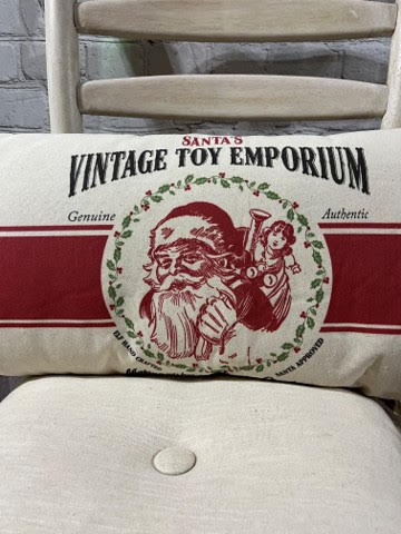 Vintage Toy Emporium Pillow, 28”x11.5”