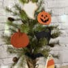 Wood Halloween ornaments, Set of 6