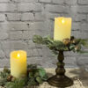 3” Gold Song Eucalyptus Candle Ring, Set/2