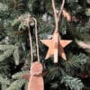 Mango Wood Star & Angel Ornament Set